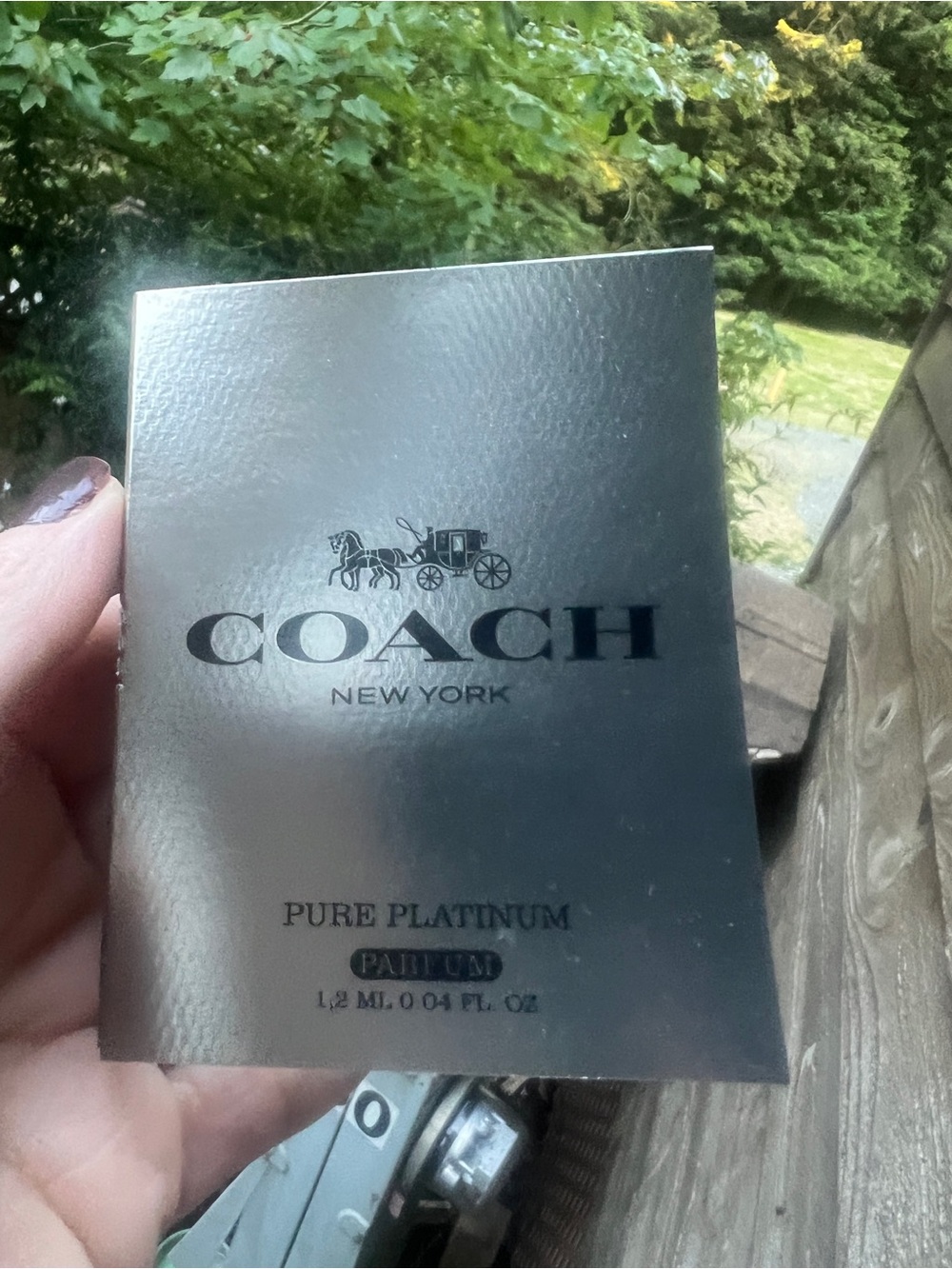 Coach New York Pure Platinum Fragrance Sample Vial NWT